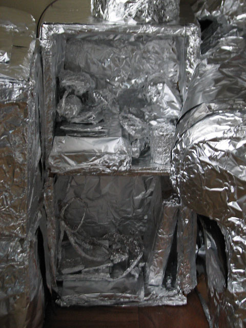 Shelf with miscellaneous items